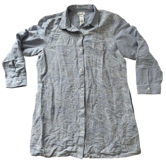 Tommy Bahama Linen Blend Cover up dress, long sleeve, size Medium, light blue - Picture 1 of 6